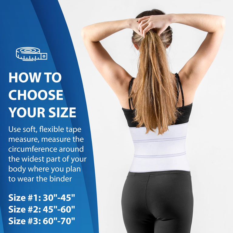 ORTONYX 9" Abdominal Binder for Men & Women, Postpartum Post-operative Post-surgery Compression Band, Umbilical Hernia Belt