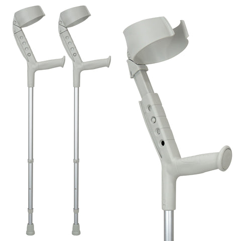 Image of Progress-II Adult Walking Forearm Crutches with Closed Cuff and Adjustable Arm Support