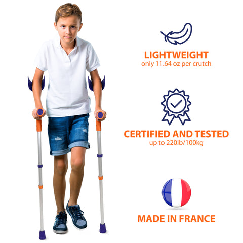 Image of Tiki Kids Walking Forearm Crutches with Adjustable Arm Support