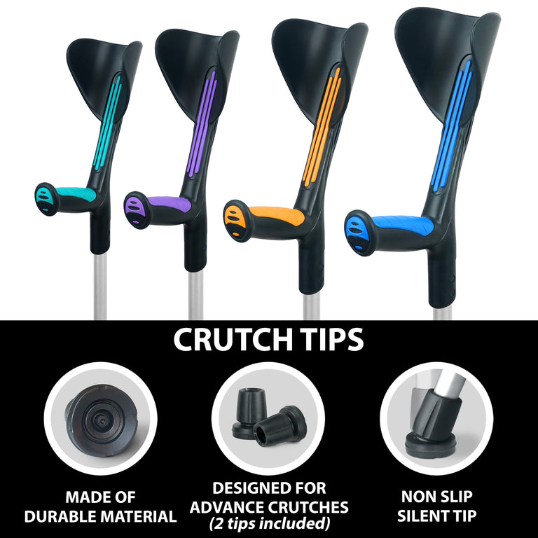 Crutch Tips (1 Pair)  Black