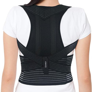 ORTONYX Posture Corrector Clavicle and Shoulder Support Back Brace for Men and Women, Upper and Lower Back Pain Relief - Scoliosis, Hunchback, Hump, Thoracic, Spine Corrector/8247