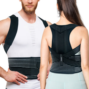 ORTONYX Posture Corrector Clavicle and Shoulder Support Back Brace for Men and Women, Upper and Lower Back Pain Relief - Scoliosis, Hunchback, Hump, Thoracic, Spine Corrector/8247