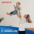 ORTONYX 9" Abdominal Binder for Men & Women, Postpartum Post-operative Post-surgery Compression Band, Umbilical Hernia Belt