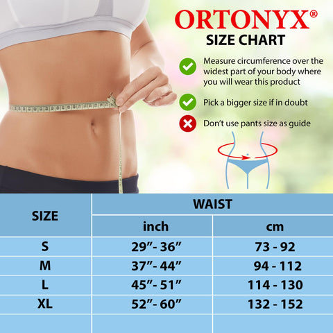 Image of ORTONYX Lower Back Brace Lumbar Support Belt for Men and Women, Back pain Relief, Herniated Disc, Scoliosis, Sciatica