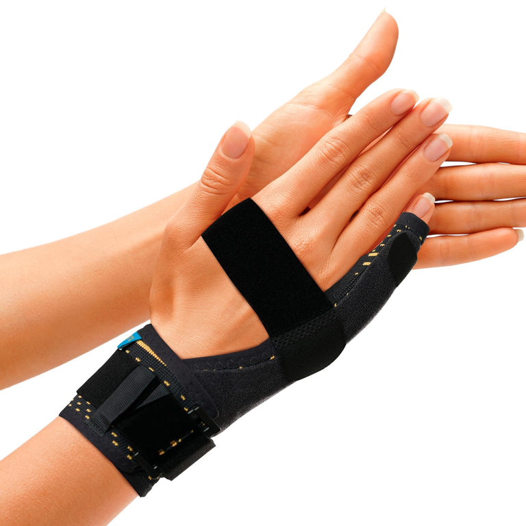 ORTONYX Pinky Finger Splint – Boxer Fracture Brace for 4th & 5th Finger, Ulnar Gutter Support, Metacarpal Immobilizer, Breathable & Adjustable Hand Brace for Left or Right Hand / KB434 Black