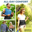 ORTONYX Adjustable Lumbar Support Brace with Removable Metal Stays and Extra Compression Pad - Breathable Back Support Belt for Pain Relief, Posture Correction and Lower Back Stability - Hypoallergenic, Ergonomic Design for Men and Women