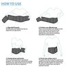 Image of Ergonomic Umbilical Navel Hernia Belt / Abdominal Support Brace - Black