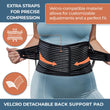 ORTONYX Adjustable Lumbar Support Brace with Removable Metal Stays and Extra Compression Pad - Breathable Back Support Belt for Pain Relief, Posture Correction and Lower Back Stability - Hypoallergenic, Ergonomic Design for Men and Women