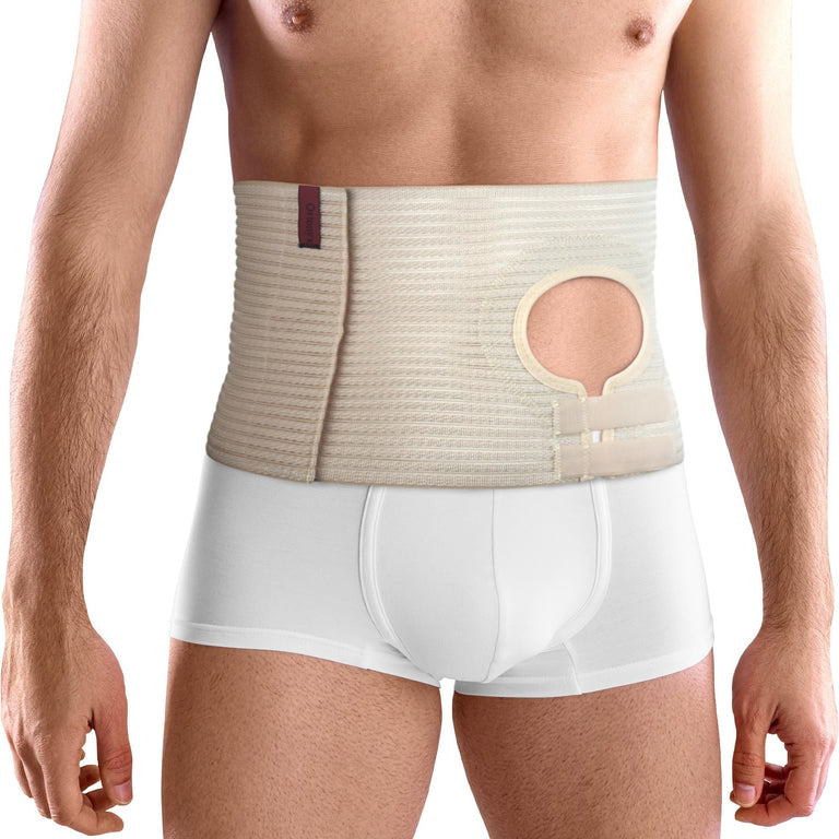 ORTONYX Abdominal Ostomy Belt for Post-Operative Care After Colostomy ileostomy Surgery, Adjustable Stomy Bag Hole