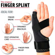 ORTONYX Pinky Finger Splint – Boxer Fracture Brace for 4th & 5th Finger, Ulnar Gutter Support, Metacarpal Immobilizer, Breathable & Adjustable Hand Brace for Left or Right Hand / KB434 Black