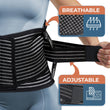 ORTONYX Adjustable Lumbar Support Brace with Removable Metal Stays and Extra Compression Pad - Breathable Back Support Belt for Pain Relief, Posture Correction and Lower Back Stability - Hypoallergenic, Ergonomic Design for Men and Women