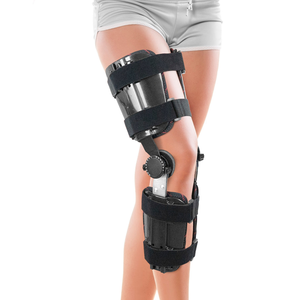 Hinged Knee Brace, Hinged Post Op Knee Brace Adjustable Leg