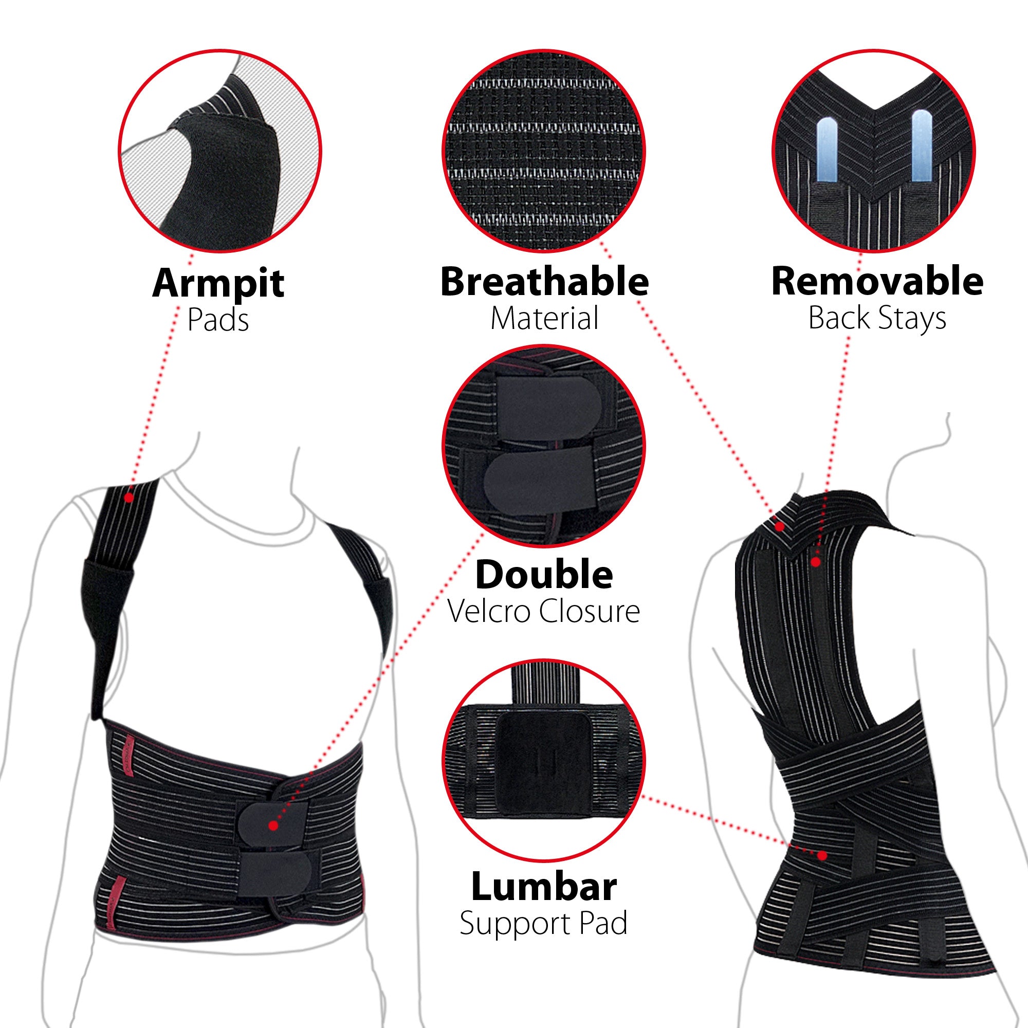 ORTONYX Comfort Posture Corrector Clavicle and Shoulder Support Back outlets Brace