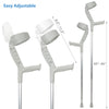 Image of Progress-II Adult Walking Forearm Crutches with Closed Cuff and Adjustable Arm Support