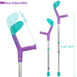 Tiki Kids Walking Forearm Crutches with Adjustable Arm Support