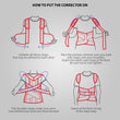 Full Back Support Brace with Removable Dorso-lumbar Pad / Posture Corrector Clavicle and Shoulder Support