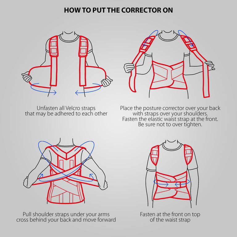 Full Back Support Brace with Removable Dorso-lumbar Pad / Posture Corrector Clavicle and Shoulder Support