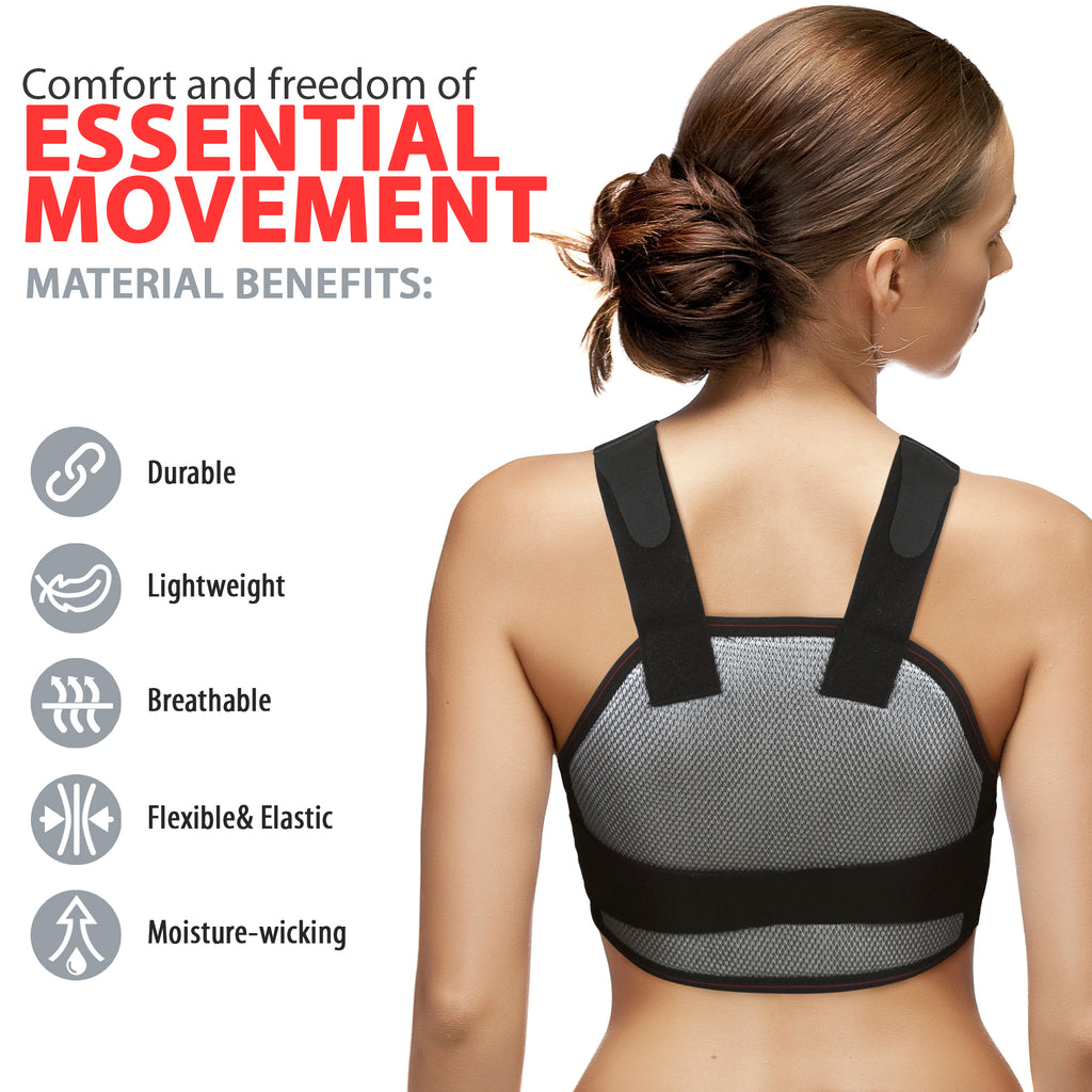 Sternum Thorax Support Breathable Strapless Chest Brace Belt for
