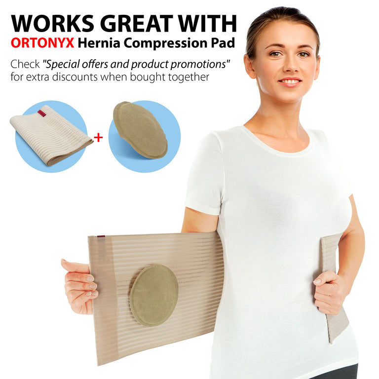10.25 Inch Abdominal Binder for Men and Women - Beige