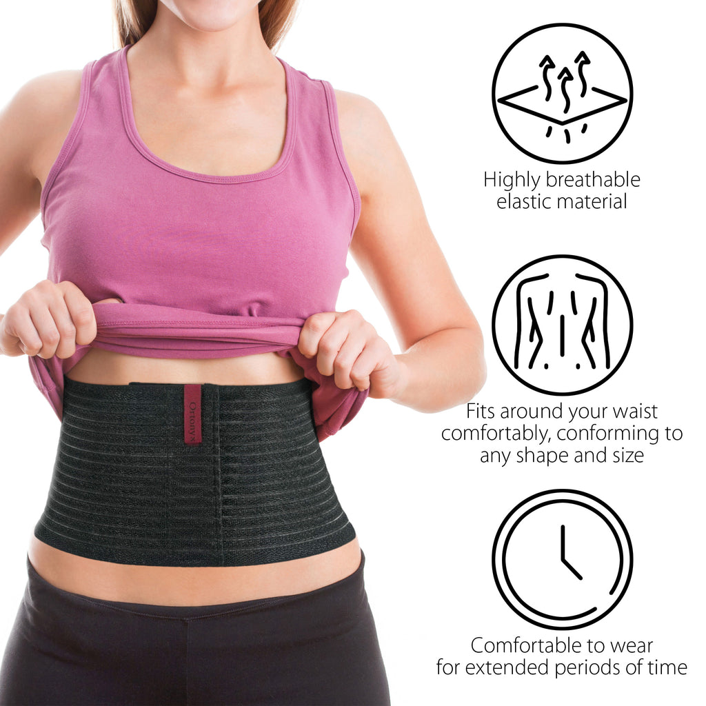  ORTONYX Ergonomic Umbilical Hernia Belt for Women and Men -  Abdominal Support Binder with Compression Pad - Navel Ventral Epigastric  Incisional and Belly Button Hernias Surgery Brace - OX353-S/M : Health
