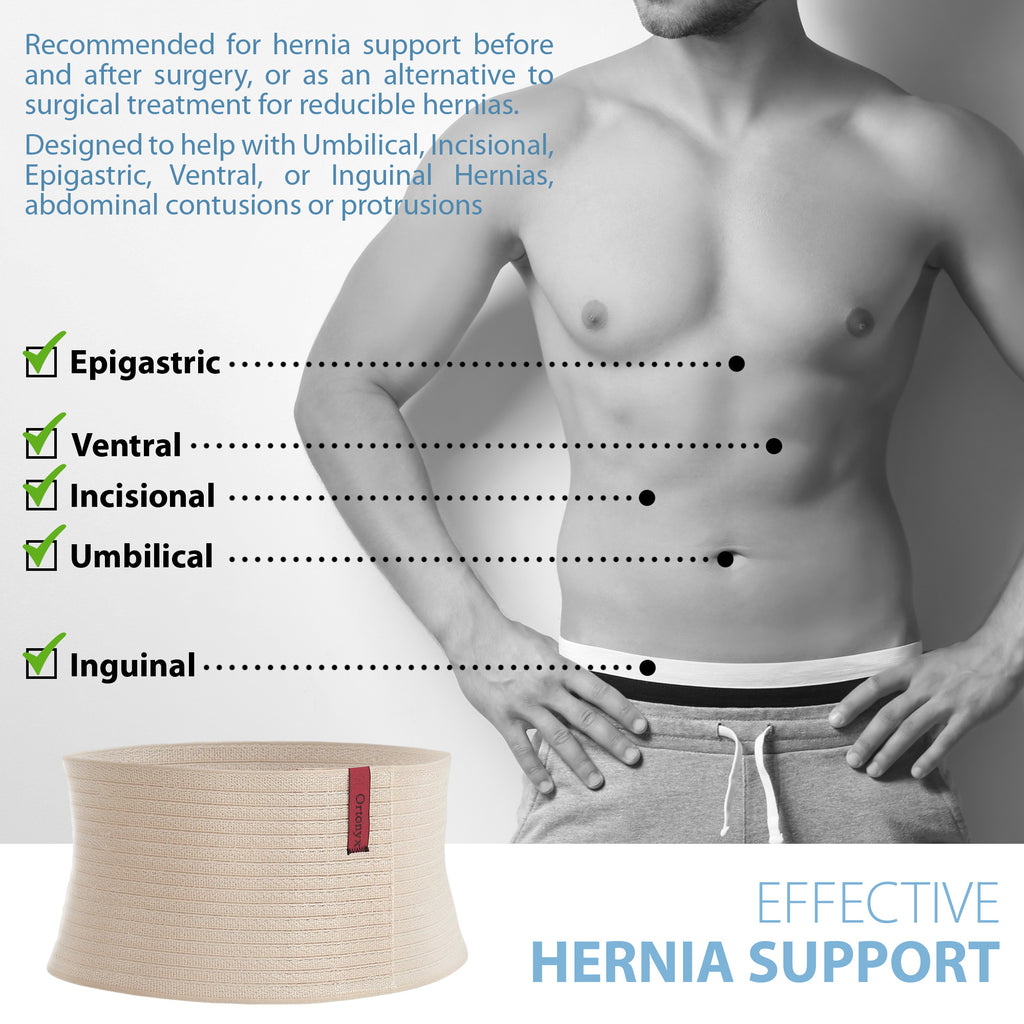 Premium Umbilical Hernia Belt 6.25 Abdominal Binder With Hernia