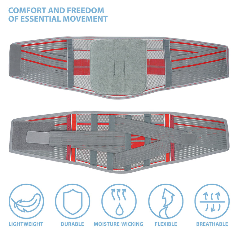 Lumbar Support Belt Back Brace - Breathable, Ergonomic Lumbosacral Back Brace for Men and Women