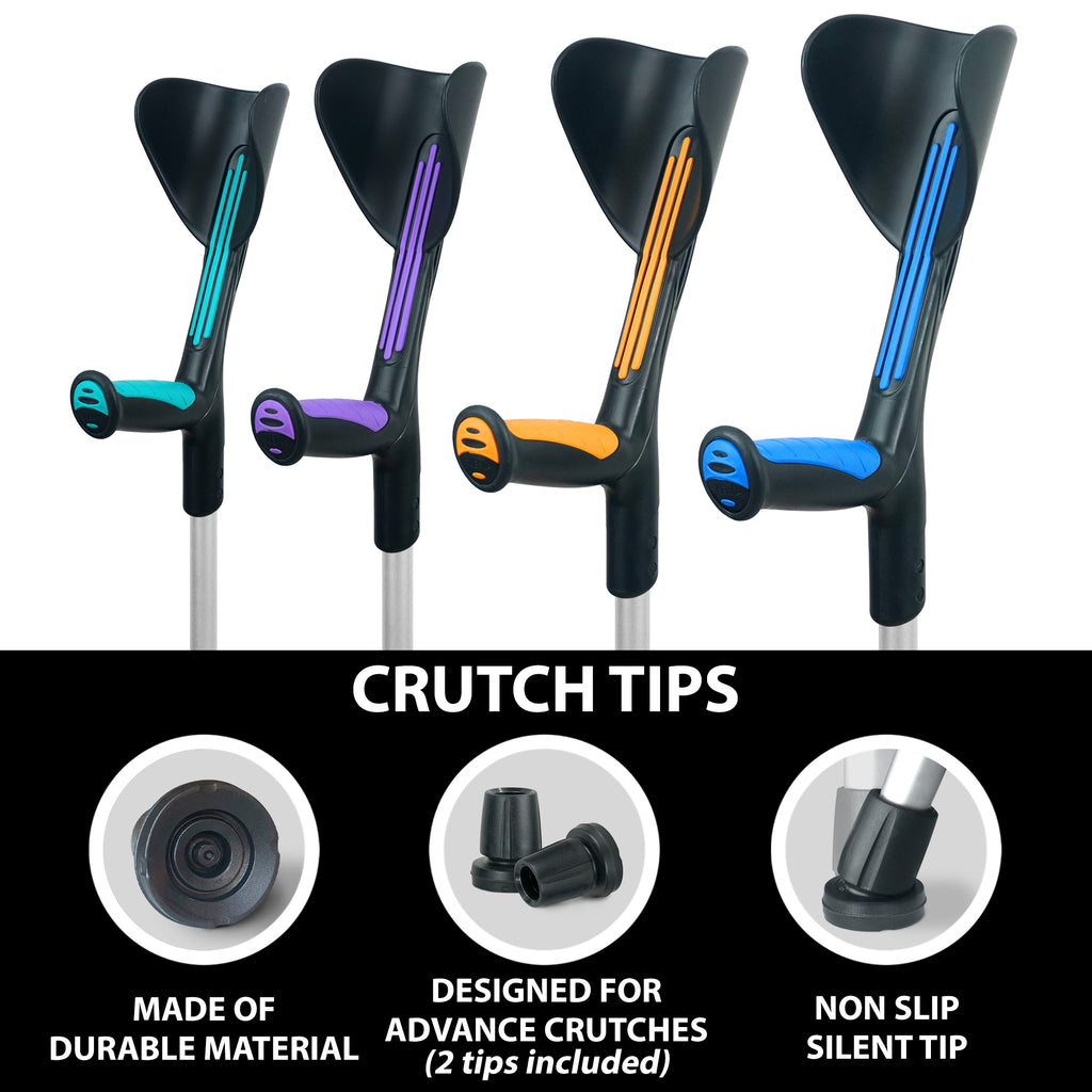 Crutch Tips (1 Pair)  Black