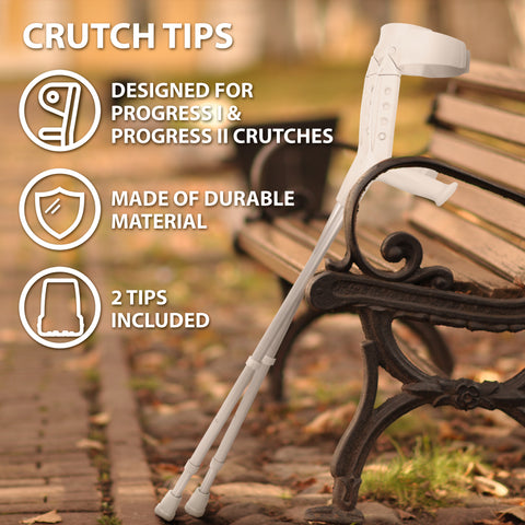 Image of Crutch Tips (1 Pair) – Light Gray