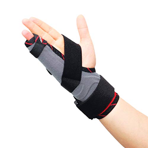 ORTONYX Pinky Finger Splint Boxer Fracture Brace Immobilizer for Broken Fingers, Metacarpal Syndrome and Ulnar Gutter - Neoptrene and Latex Free - Left or Right Hand / ACKB434