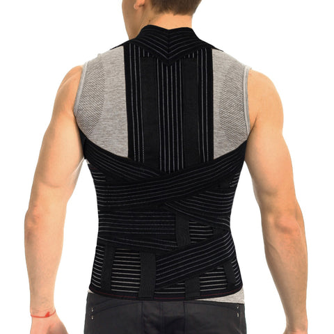 Image of Full Back Support Brace with Removable Dorso-lumbar Pad / Posture Corrector Clavicle and Shoulder Support