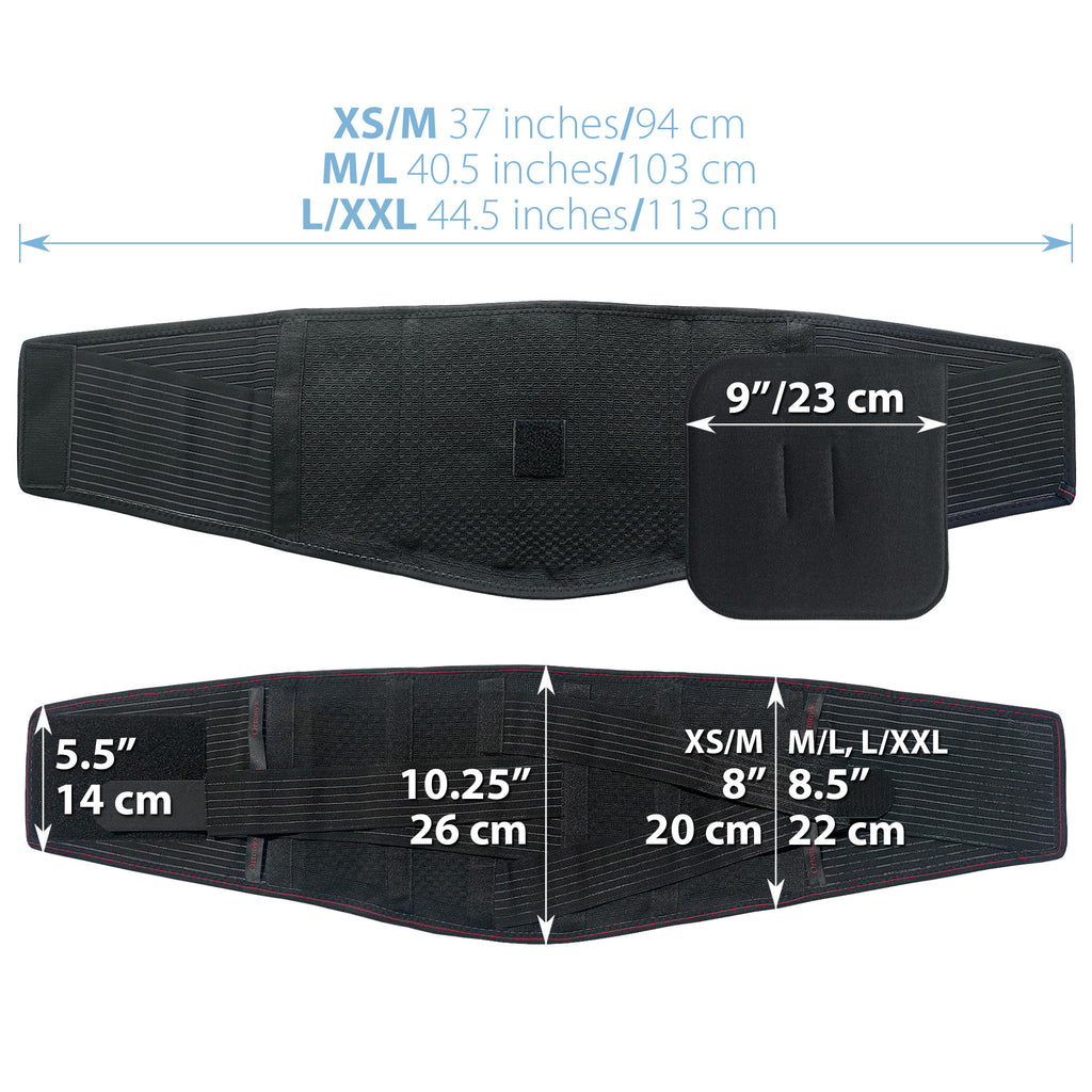 Lumbar Support Belt Lumbosacral Back Brace – Ergonomic Design and Breathable Material / ACKB724-BK