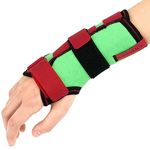 Image of Kids Wrist Support Immobilider Brace with Splint / ACJB2302GRN