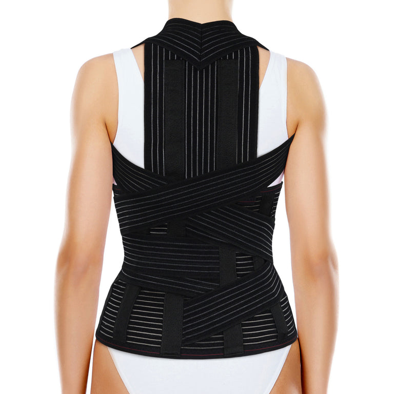 Full Back Support Brace with Removable Dorso-lumbar Pad / Posture Corrector Clavicle and Shoulder Support