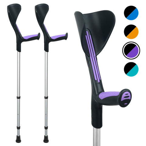 Image of Advance Adult Walking Forearm Crutches Ergonomic Handle with Comfy Grip