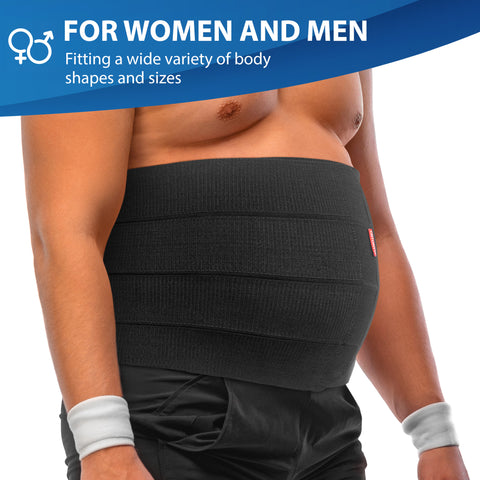 ORTONYX 12" Abdominal Binder for Men and Women / Postpartum Post-operative Post-surgery Wrap / Abdomen Navel Umbilical Hernia Support Belt / ACOX524012