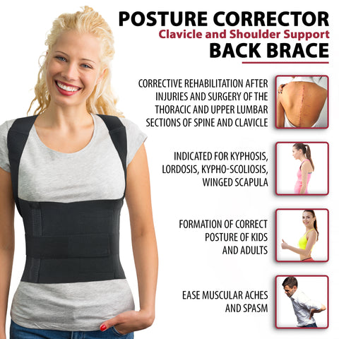 Image of Comfort Posture Corrector Clavicle and Shoulder Support Back Brace for Men and Women