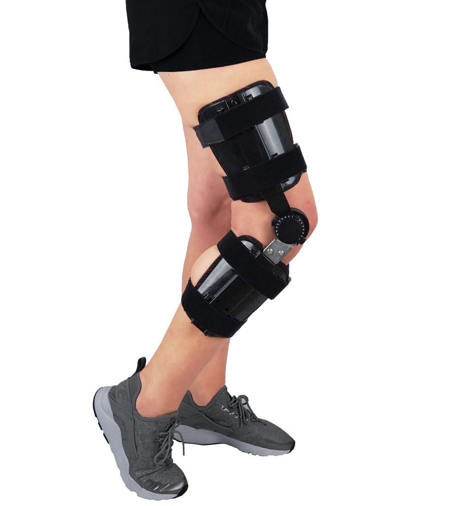 Hinged Adjustable Knee Brace Support Stabilizer Immobilizer